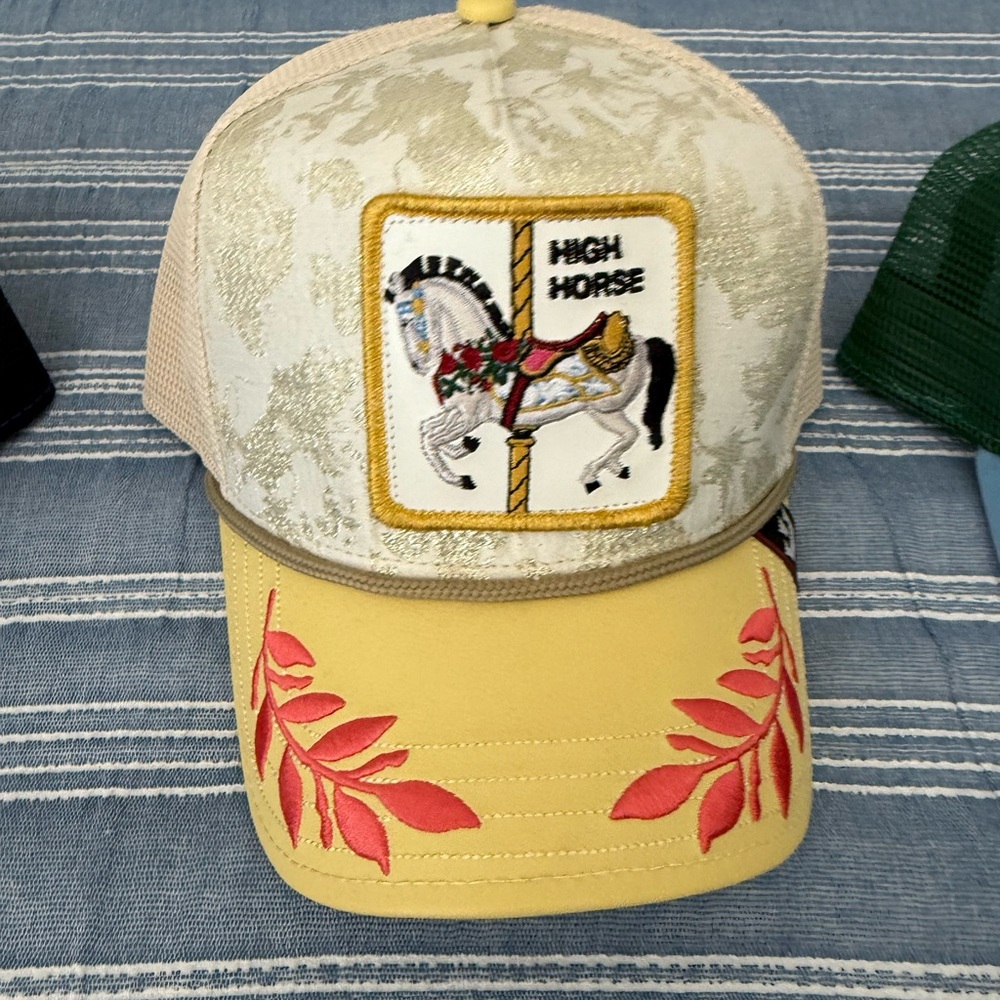 Goorin Bros Beige and Yellow High Horse Hat